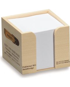 Holz-Zettelbox natur