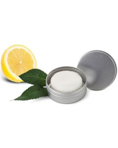 Festes Shampoo Zitrone-Minze, Shampoo Bar 58 g in Metallbox