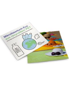 Brillenputztuch rPET - Mikrofasertuch - Größe/Verpackung nach Wahl