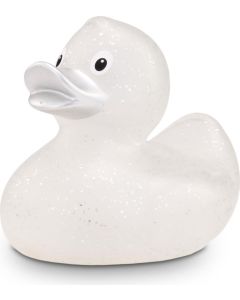 Werbeente Silke Silberglitzer, ca. 8 cm