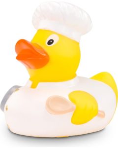 Werbeente Bruno Bratpfanne Weiß