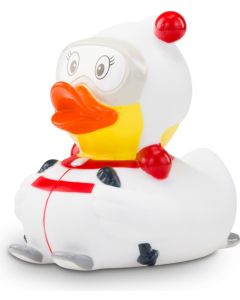 Werbeente Sarah Skischwung