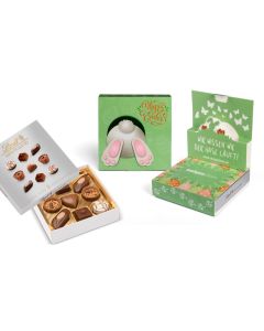 Lindt Mini Pralinés in Oster Pop-Up Kartonage - inkl. Werbedruck