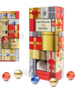 Lindt Lindor Adventsspender Turm - inkl. Werbedruck