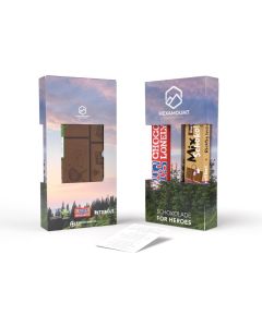 Triple Heroes - Markenschokolade nach Wahl - inkl. Werbedruck