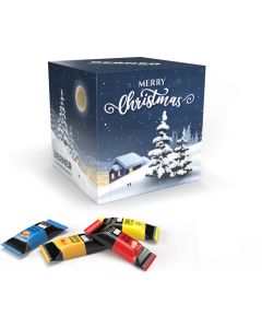 Lindt HELLO Mini Adventskalender Würfel Eco - inkl. Werbedruck
