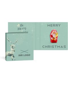 Rausch Plantagen Schokoladen-Figur in Klappkarte klein - inkl. Werbedruck