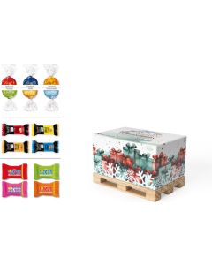 Geschenk Mini-Palette groß - Füllungvariante nach Wahl - inkl. Werbedruck