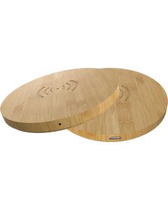 Wireless Charger Bambus in runder Form