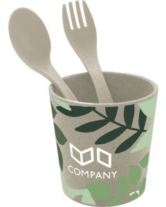 Becher- und Besteckset Easy Eater, 2-teilig