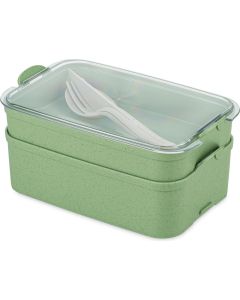 Bentobox 2L + Liquid Safe Box + Besteckset Stakk Bentobox Ready