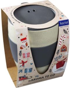Thermobecher 400 ml + Ausstecher + Xmas Banderole Koziol Aroma To Go + Rudolf