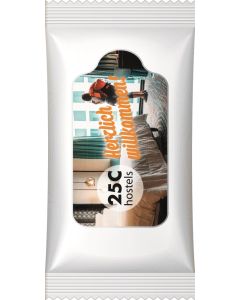Mini Feuchttücher - inkl. individuellem 4c Etikett