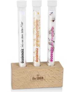 Holz-Aufsteller für 3 Reagenzgläser