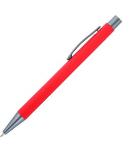 Kugelschreiber mit Softtouch-Oberfläche und Glanzgravur Emmett