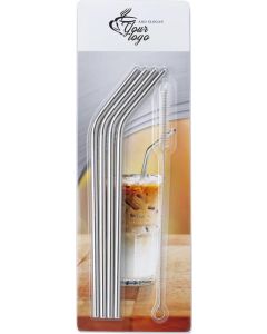 4er Set Strohhalme aus Edelstahl Rudy