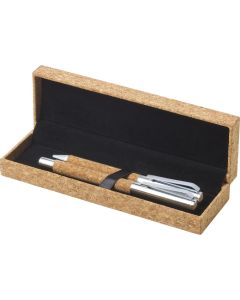 Schreibset aus Kork/Metall Elmer