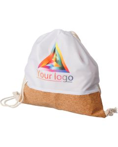 Rucksack aus rPET und Kork mit Kordelzug Elodie