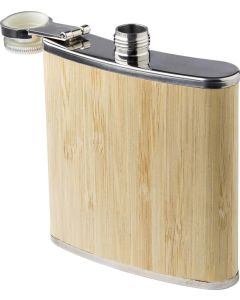 Flachmann aus Edelstahl und Bambus Hayden