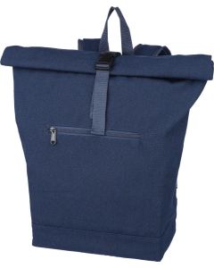 Rolltop-Rucksack Thaddeus aus recyceltem Poly-Baumwollgewebe 15"
