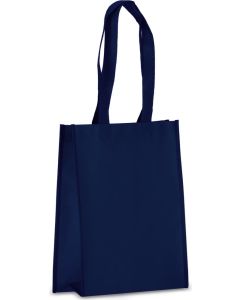 R-PET Tragetasche aus laminiertem Non Woven 24 x 11 x 30cm 105g/m²