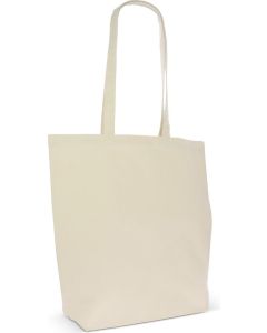 Einkaufstasche Bio-Baumwolle natur lang 270g/m² 42x12x43 cm