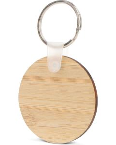 Schlüsselanhänger Bambus rund