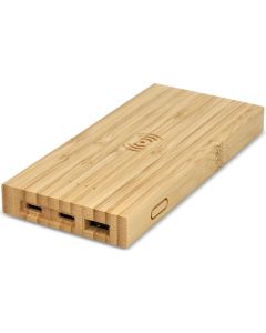 Powerbank bamboo wireless 8.000mAh