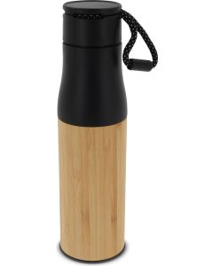Isolierflasche Bambus mit Trageschlaufe 500ml