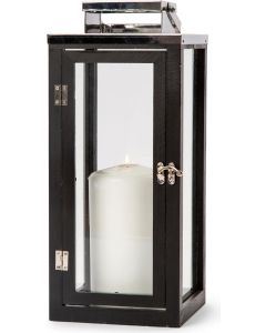 Orrefors Jernverk Laterne aus Edelstahl mit Holz