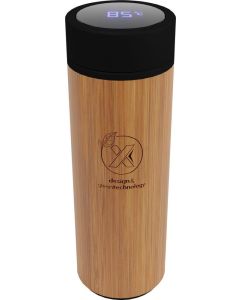 SCX.design D11 500 ml Smart Flasche  aus Bambus mit Leuchtlogo