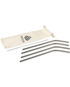 Reusable 4 pieces ECO Straw Set Strohalme aus Edelstahl