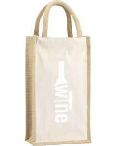 Jute Canvas Double Wine Bag Weintasche