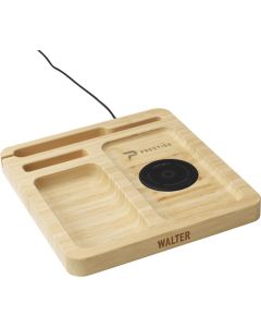 Walter Bamboo Single Dock 15W Organizer und Ladegerät