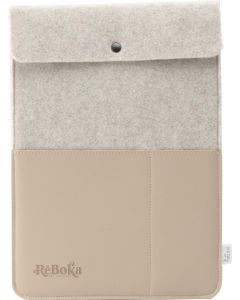 Recycled Felt & Apple Leather Laptop Sleeve 14"