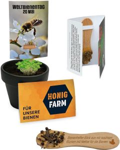 Bienenhelfer-Stick mit Samen - inkl. Werbedruck