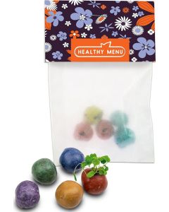Bunte Mini Flower-Balls mit Samen - inkl. Werbedruck