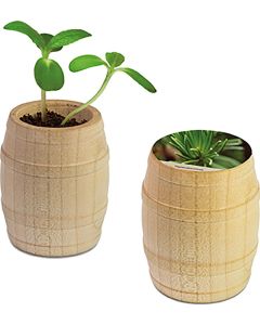 Pflanz-Fässchen - Samen nach Wahl - inkl. Werbedruck