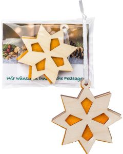 Holz-Filz Anhänger in der Werbetüte - inkl. Werbedruck