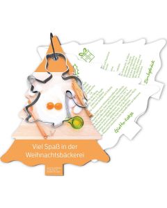 Backförmchen mit Rezeptblock Tannenbaum - inkl. Werbedruck