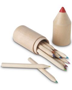 Holzbox mit 12 Stiften