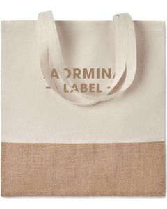 Einkaufstasche mit Jutebesatz