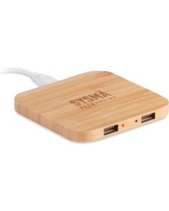 Induktive Ladestation Bambus