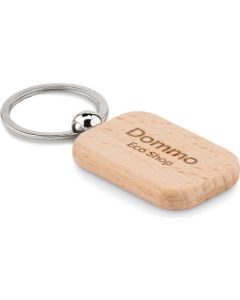 Schlüsselring Holz, eckig