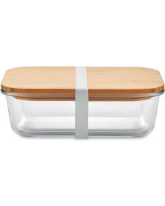 Lunchbox Glas mit Bambus