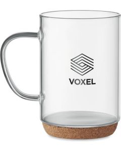 Glasbecher mit Kork 400 ml