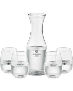 Set aus recyceltem Glas