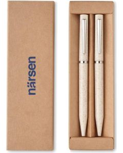 Schreibgeräte-Set Stroh/ABS Peat