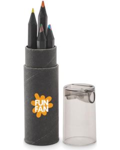 Buntstifte-Set mit Anspitzer Negro