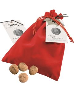 Nuss-Säckchen mit Nussbreaker - inkl. 1-4 c Logo-Digitaldruck